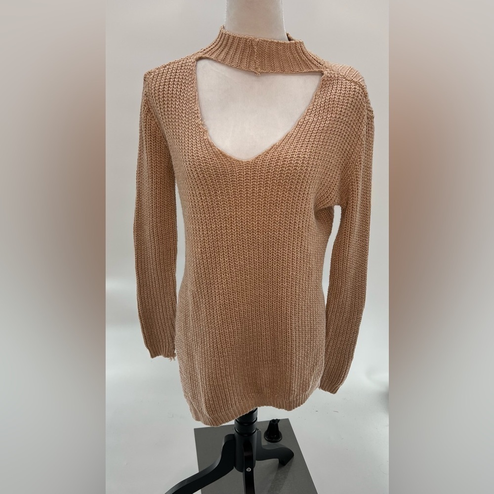 BOOHOO PLUS CHOKER SIDE SPLIT SWEATER Sz 12 - Picture 2 of 12